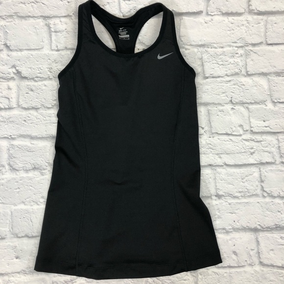 Nike Tops - Nike racerback Dri-fit black tank top. Small. Bra